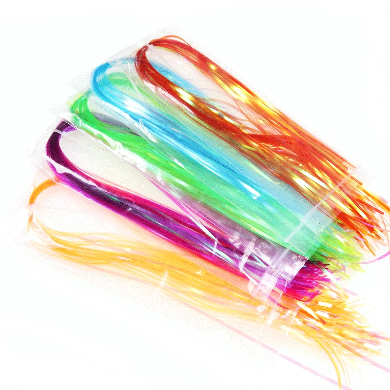 2мм 9 дополнительных цветов стриме волокон прочного синтетического мушек материалы 30СМ жесткие волокна для Clousers/обманщики