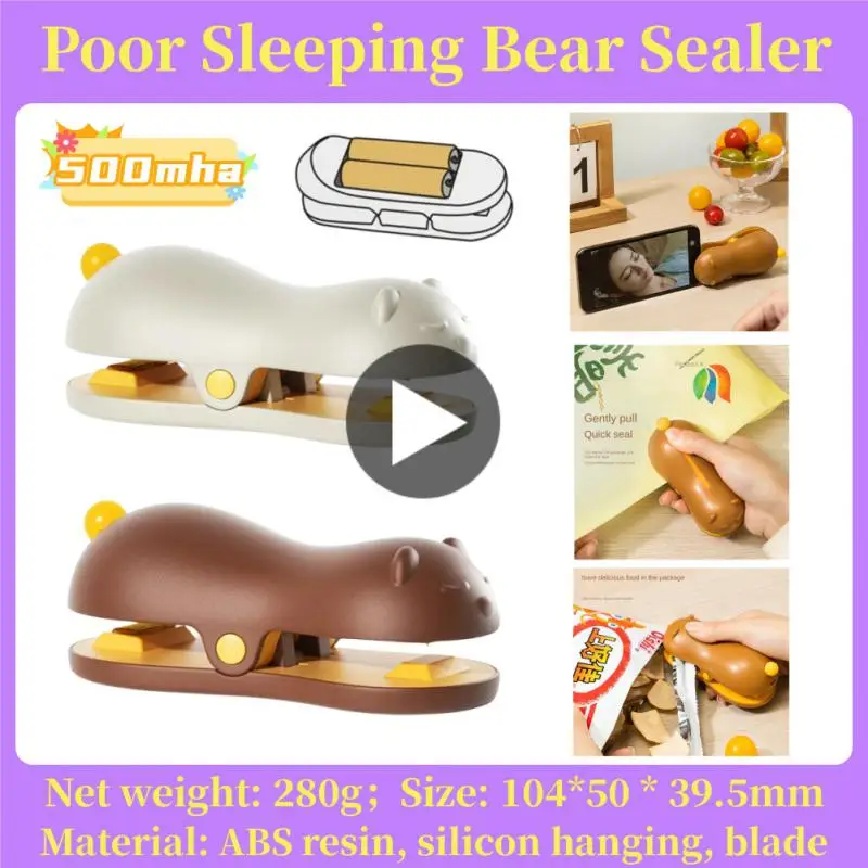 Мини-запайщик 500 ма /ч, домашний плохо спящий медведь, Маленькие зажимы для герметичных пакетов ручного прессования, запайщик